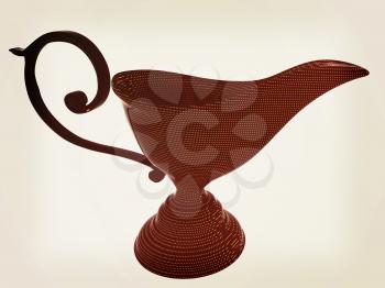 Vase in the eastern style. 3D illustration. Vintage style.
