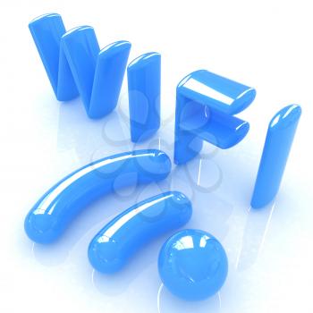 WiFi symbol. 3d illustration