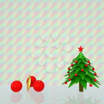 Christmas tree. 3d illustration