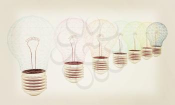 lamps. 3D illustration