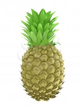 pineapple.3d illustration