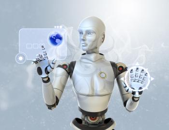 Robot using a futuristic interface