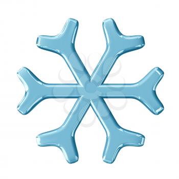 Snowflake. 3d render with HDR