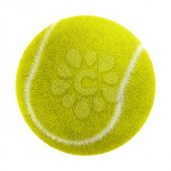 3d tennis ball isolated on white