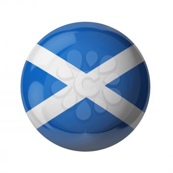 3D flag of Scotland isolated on white