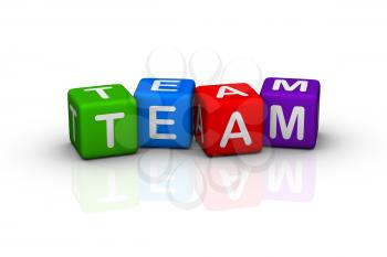 team (buzzword colorful cubes series)