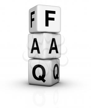 Frequently Asked Questions symbol isolated on white background