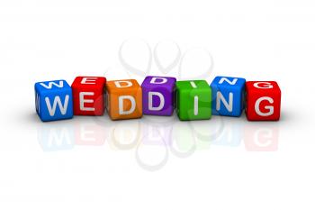 wedding (buzzword colorful cubes series)