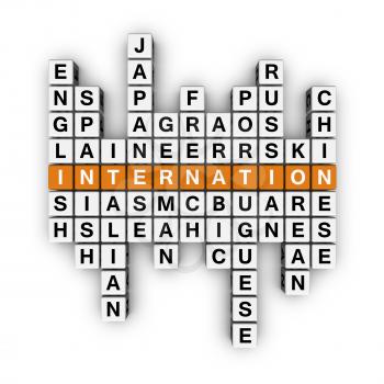 languages crossword  (3D crossword orange series)