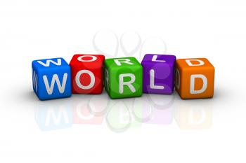 world (colorful buzzword cubes series)