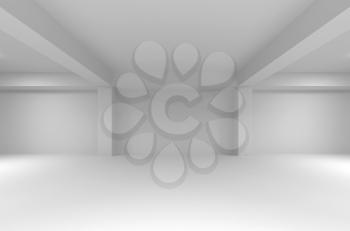 Abstract white empty interior background with soft light