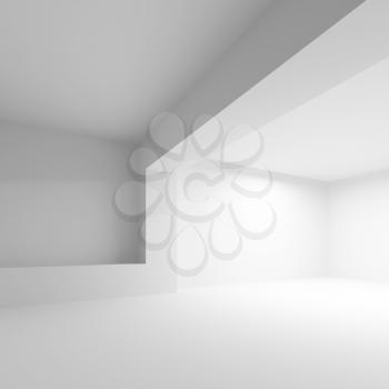 White abstract architecture background. Empty 3d interior