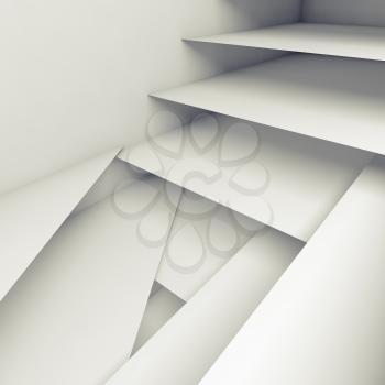 Abstract geometric background with gray layers pattern, 3d illustration