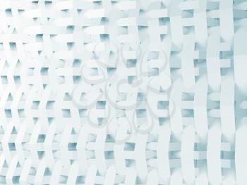 Abstract white and blue background, geometric pattern, double exposure. 3d render illustration