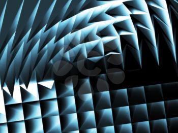 Abstract dark blue cg background, geometric pattern. 3d illustration