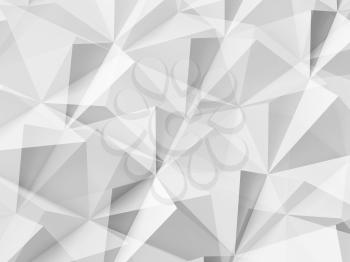 Digital polygonal pattern. Abstract white background texture, 3d render illustration