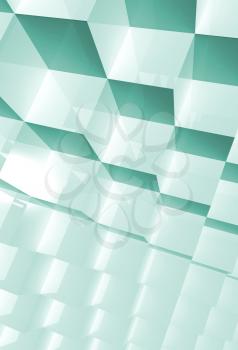 Abstract geometric pattern, vertical digital background with shiny cubes structure, 3d render