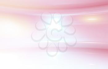 Abstract soft toned pink cg background. Empty round interior with bright colorful illumination, 3d rendering illustration