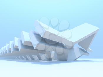 Abstract contemporary parametric architecture template. Computer graphics background, 3d rendering illustration