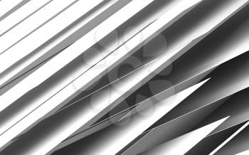 Abstract digital geometric background, sharp white polygonal structures. 3d rendering illustration