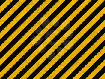 Seamless background pattern with yellow and black diagonal lines on concrete wall