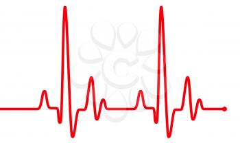 Red heart beat pulse graphic line on white, healthcare medical sign with  heart cardiogram. Cardiology concept pulse rate diagram illustration  #1820297 | Animation Factory