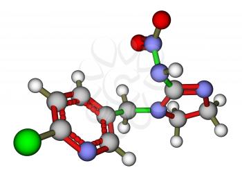 Imidacloprid, the most widely used insecticide in the world. Molecular structure