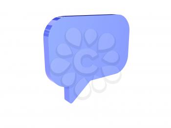 Bubble icon over white background. Concept 3D illustration.
