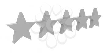 Zero stars rating. Concept 3D illustration.