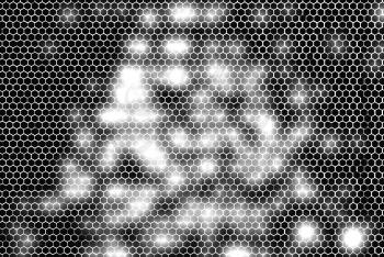 Black and white glowing cell maze  illustration background
