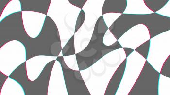 Curved lines with chroma aberration illustration background