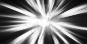 Horizontal black and white blast abstraction background