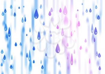 Vertical rain water drops with light leak illustration background