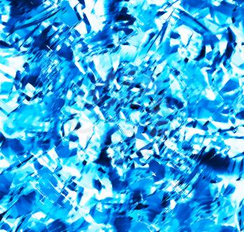 Square blue frozen ice painting abstraction backdrop