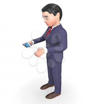 Credit Card Meaning Business Person And Spend 3d Rendering
