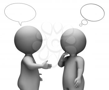 Speech Bubble Indicating Chatting Dialogue And Speak 3d Rendering