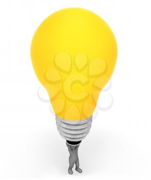 Idea Lightbulb Meaning Power Source And Contemplation 3d Rendering