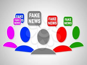 Fake News Social Media Speech Bubbles 3d Illustration