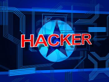 Hacker From North Korea Attack 3d Illustration. Online Criminal Security Spy From Dprk Using Ransomware And Virus Against Information Technology