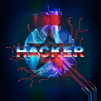 Hacker Means North Korea Data Virus 3d Illustration. Online Data Cybercrime Spy From Dprk Using Phishing And Technology Versus Online Information