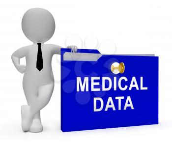 Big Data Medical Health Database 3d Rendering Shows Healthcare Bigdata In A Complex Storage Datacenter
