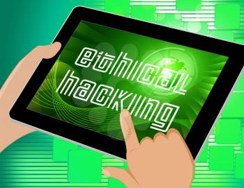 Ethical Hacking Data Breach Tracking 3d Illustration Shows Corporate Tracking To Stop Technology Threats Vulnerability And Exploits