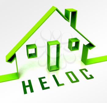 Home Equity Line Of Credit Symbol Representing Capital Release From Property. Owner Fund Or Loan From Realty Asset - 3d Illustration
