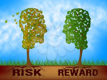 Risk Versus Reward Analysis Words Contrasts The Cost Of A Decision And The Payoff. Gambling On The Return On Investment Yield - 3d Illustration