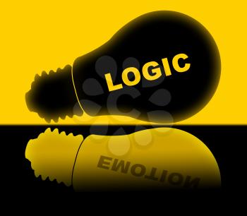 Emotion Vs Logic Light Depicts The Logical Compared With Emotional Mind. These Opposite Views Include Analytics Pragmatism And Intuition - 3d Illustration