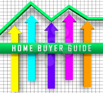 Home Buyer Guide Graph Illustrates Advice On Purchasing Property. Guidebook To Investment And Value Decisions - 3d Illustration
