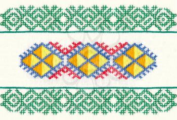 Russian national embroidery. 