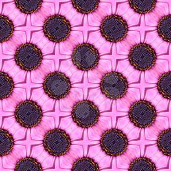 Abstract floral seamless pattern with purple flowers.