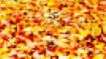 Abstract orange and yellow squares pixelated background.