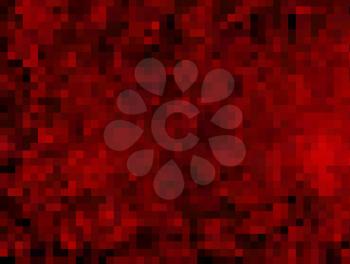 Abstract dark red squares pixelated background.